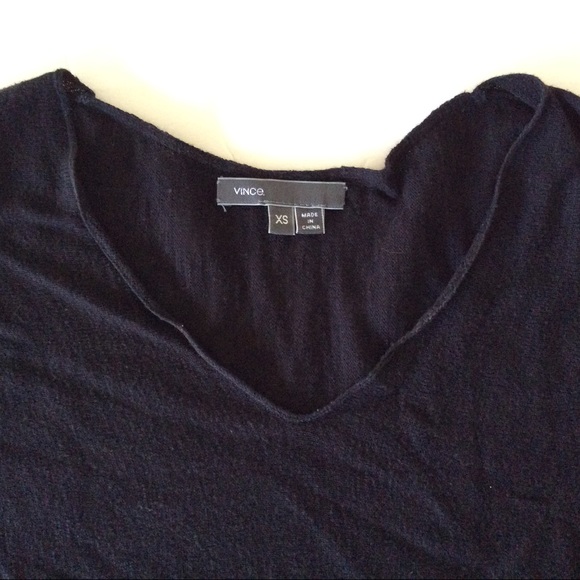 VINCE LONG SLEEVE BLACK 100% COTTON SWEATER XS - Picture 6 of 9